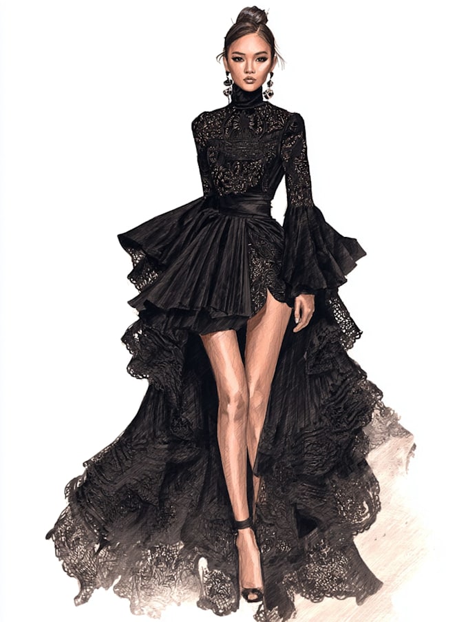 make a fashion illustration