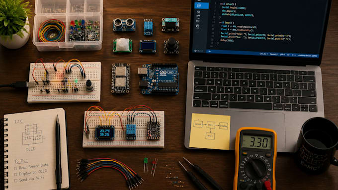 develop stm32, arduino, or esp32 firmware for your iot project