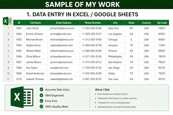 do linkedin data collection and excel data entry