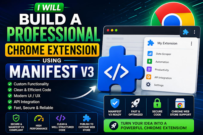 build a professional chrome extension using manifest v3