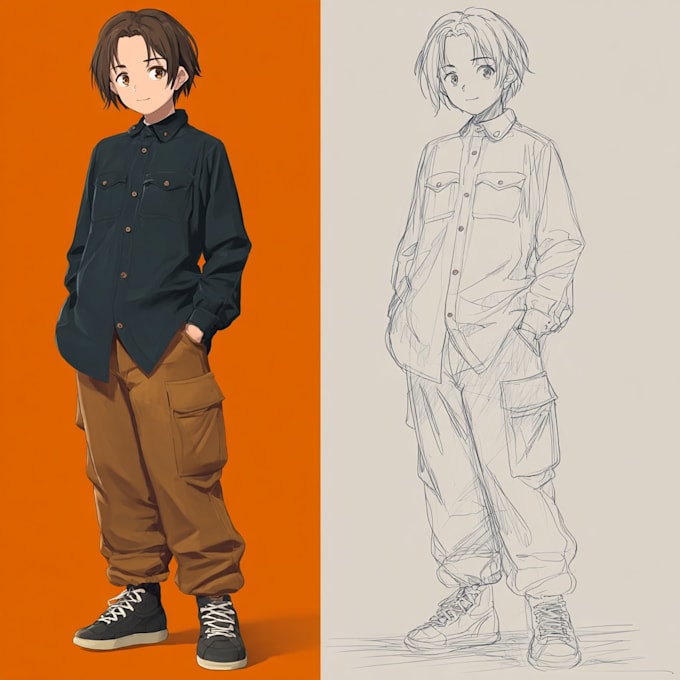make anime character art