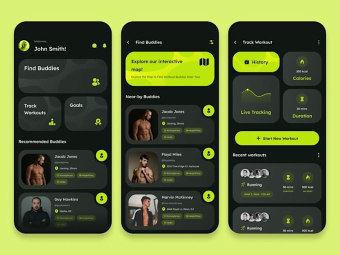 build fitness app, wellness app, activity tracker app, workout app like srtava