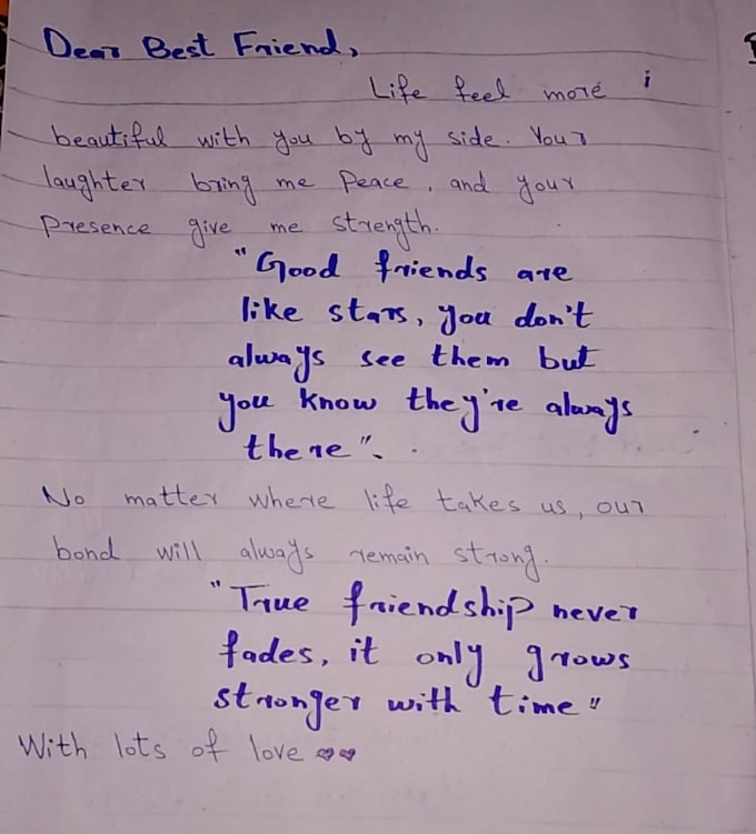 write heartfelt handwritten letters