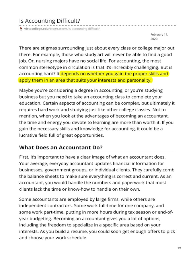 write a blog on business or accounting