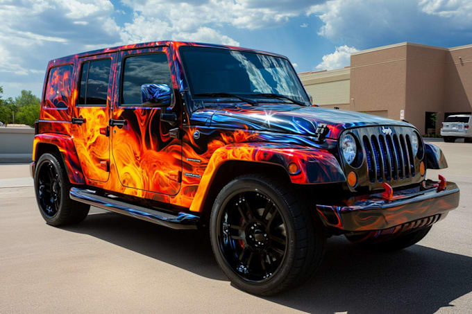 design flyer, brochure, car wrap