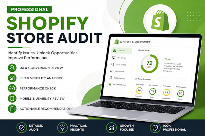 conduct a shopify cro, SEO, and UX audit