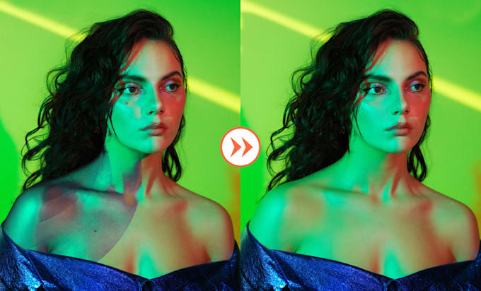do professional photo retouching, skin smoothing, and blemish removal