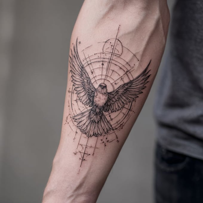 high end linework tattoo design for you