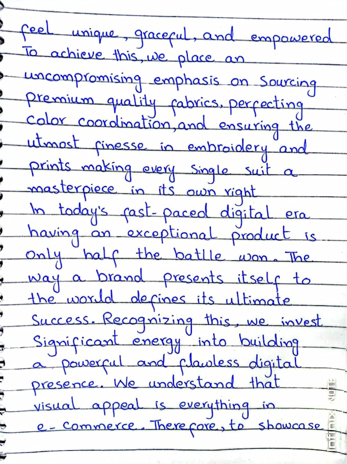 write anything in beautiful english and urdu handwriting including notes