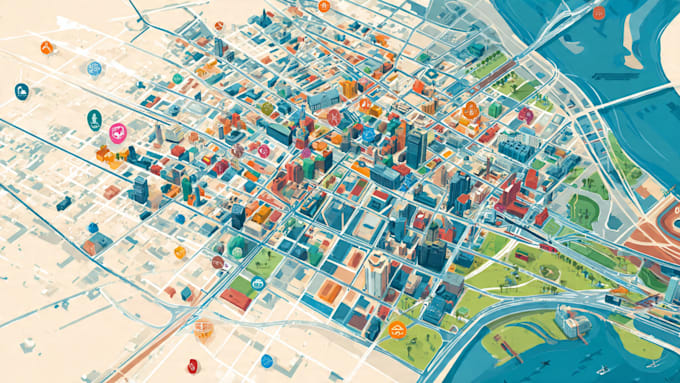do vector map illustration and event map