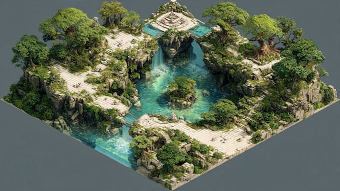 create stunning isometric and vector map illustrations