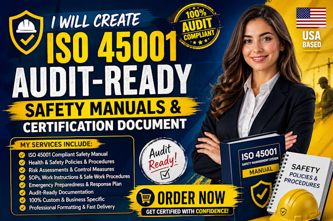 create iso45001 audit ready safety manuals and certification document