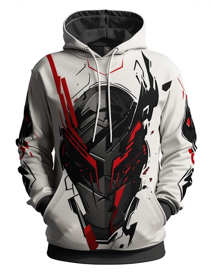 hoodie design, mockup and tech pack