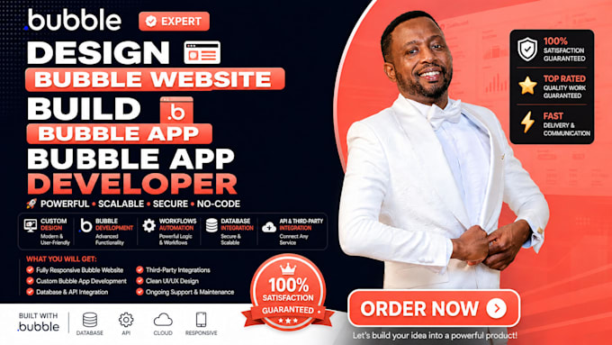design bubble website, build bubble app, bubble app developer mvp saas
