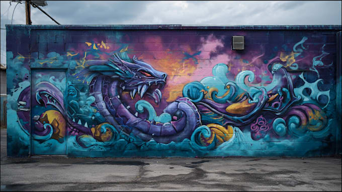 create graffiti pop art designs and murals