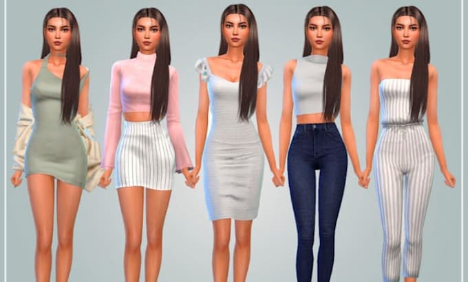 do 3d custom sim 4 design, 3d sim 4 animation, 3d sim 4 character modeling