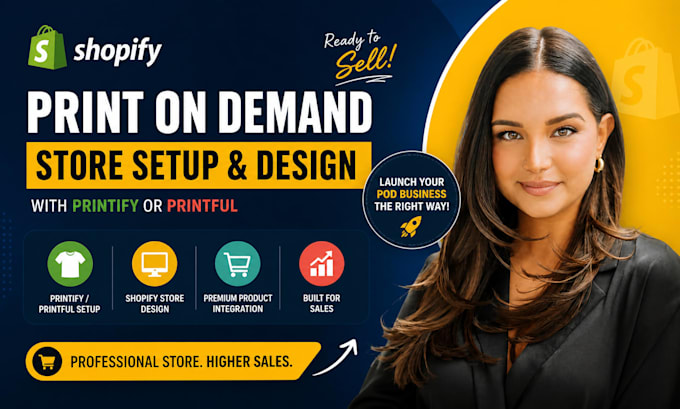 setup shopify print on demand store with printfy printful design shopify website