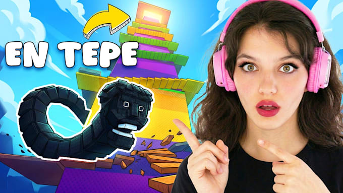 design vibrant and clickable youtube gaming thumbnails