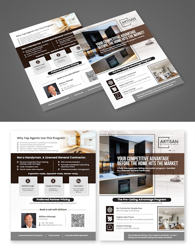 make realtor facing  flyer design for you