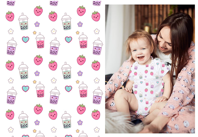 design cute professional seamless kawaii patterns for prints