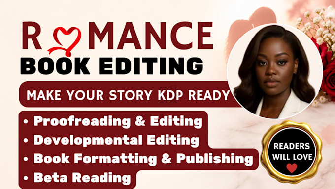 proofread edit and provide developmental editing for romance novel