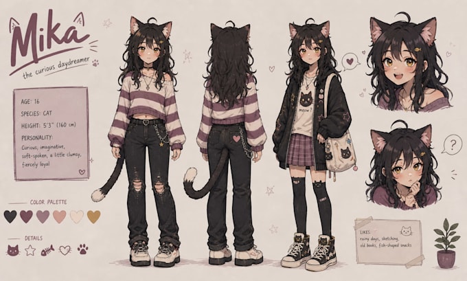draw furry reference sheet fursona character design anthro oc ref sheet