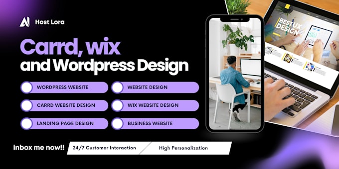 design wordpress website redesign carrd landing page carrd co website