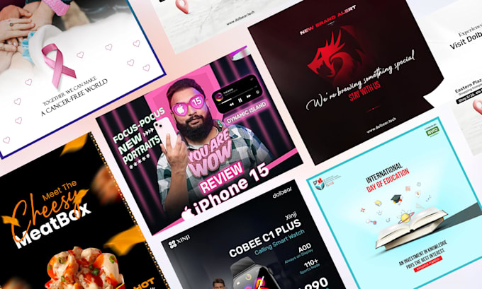 professional social media branding and promotional posts
