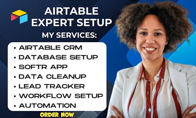 setup airtable, airtable database, airtable crm, airtable automation, softr app