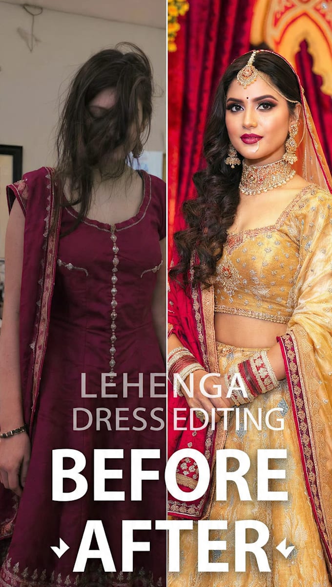wedding photo editing bridal saree photoshop