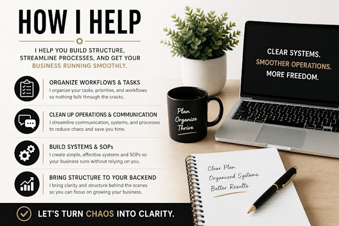 organize your business operations and workflows