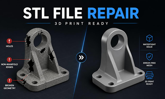 fix, repair and optimize stl files for perfect 3d printing