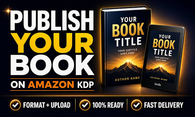 do complete amazon KDP book setup formatting interior and cover design