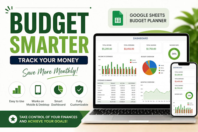 create a simple google sheets budget planner to track expenses