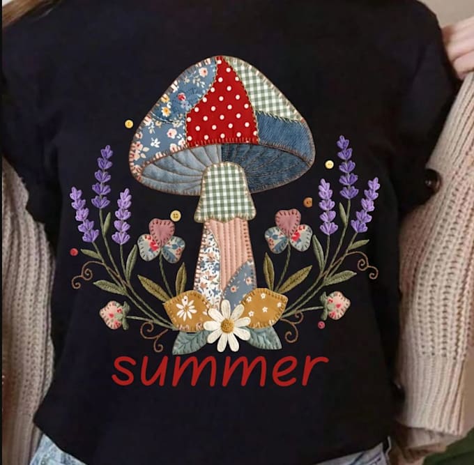 make amazing vintage mushroom logo