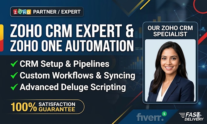do zoho CRM setup customization zoho one expert and fix zoho workflow