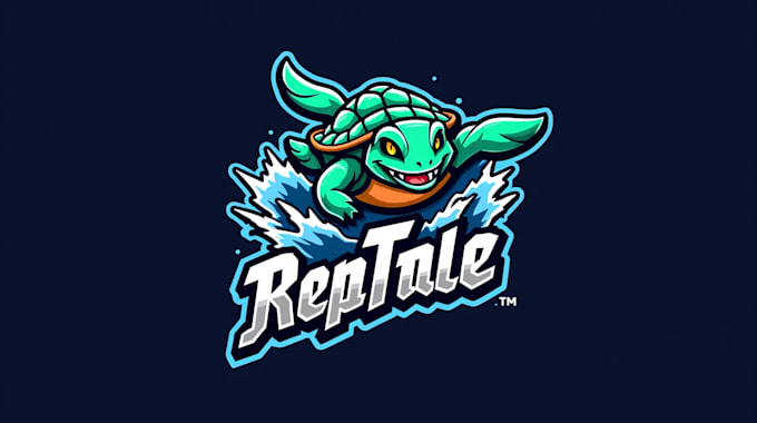 do unique sea turtle mascot esport logo design
