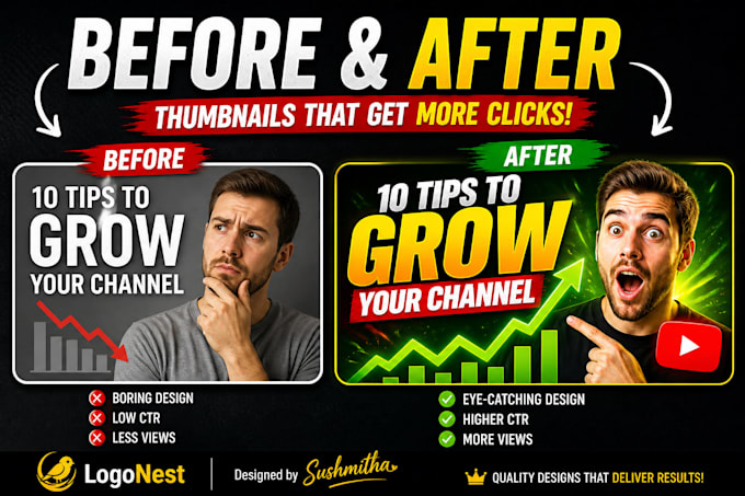 design eye catching youtube thumbnails to increase clicks