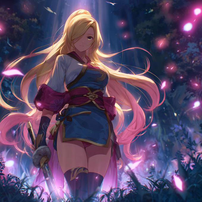 drawing anime artwork illustration with high quality