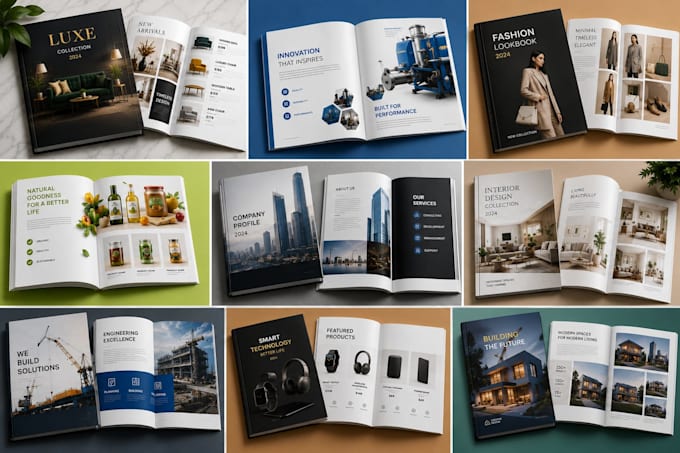 design modern product catalog lookbook magazine and sell sheet