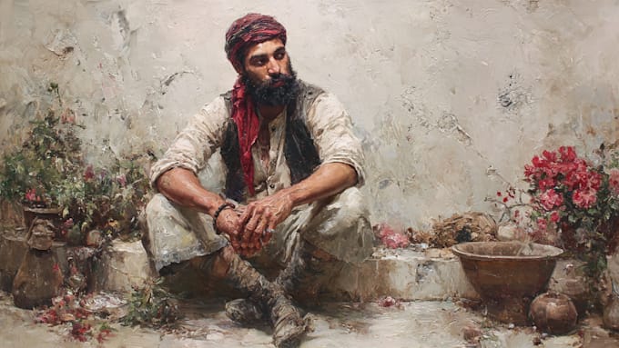 paint a real oil portrait painting