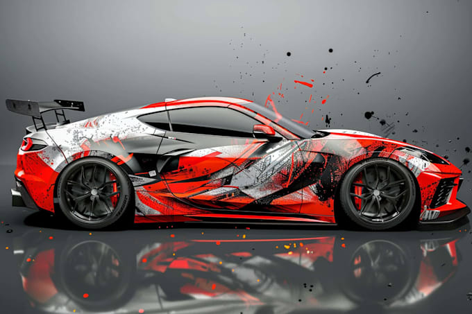 do car wrap design, vehicle sticker or decals wraps design
