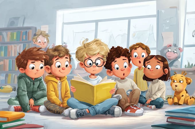 draw whimsical children book illustration