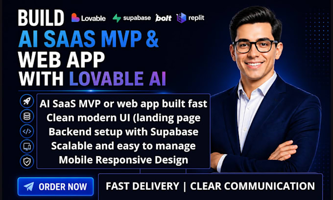 build lovable ai website mvp saas lovable supabase web app bolt replit web app