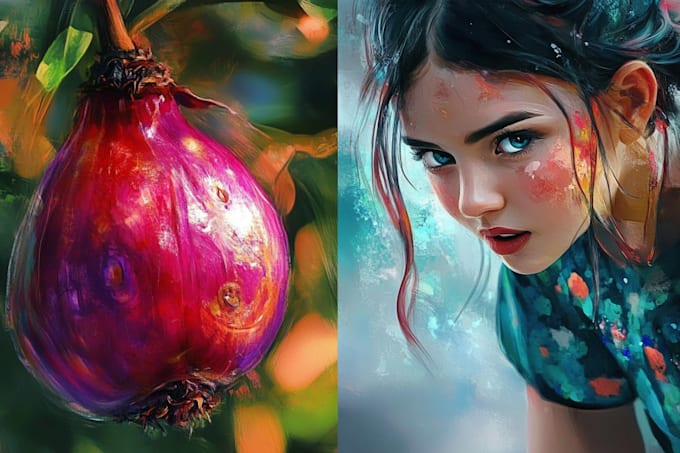 create artistic  fantasy portrait with style