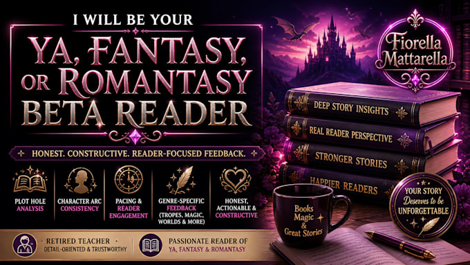 be your ya, fantasy or romantasy beta reader