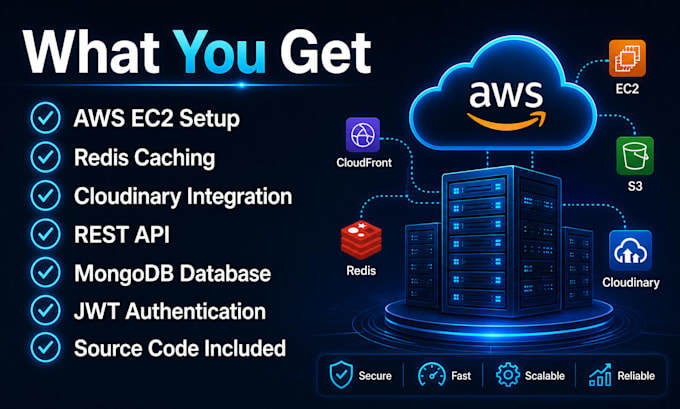 build a scalable backend using AWS nodejs and redis