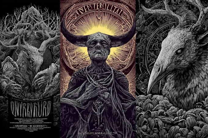 create detailed dark art illustration