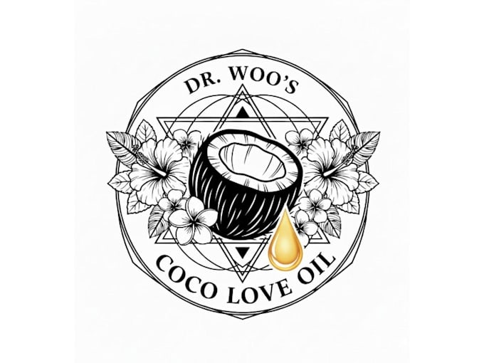 create a cute coco love brand logo design