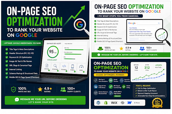 do on page SEO optimization to rank your website on google